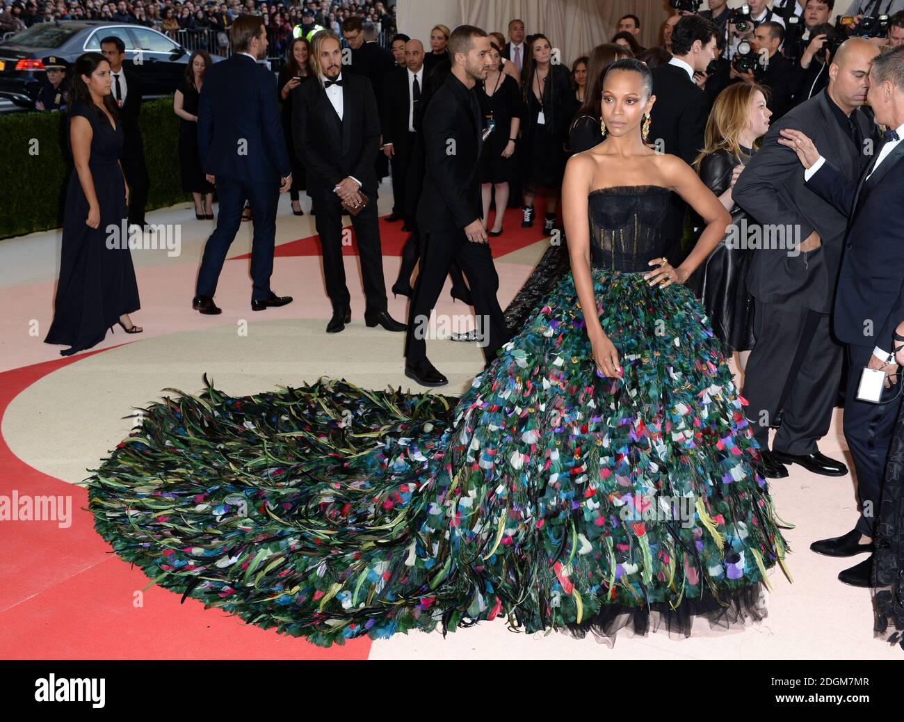 Zoe Saldana attending The Metropolitan Museum of Art Met Gala 2016, in New York City, USA. Photo Credit should read: Doug Peters/EMPICS Entertainment  Stock Photo