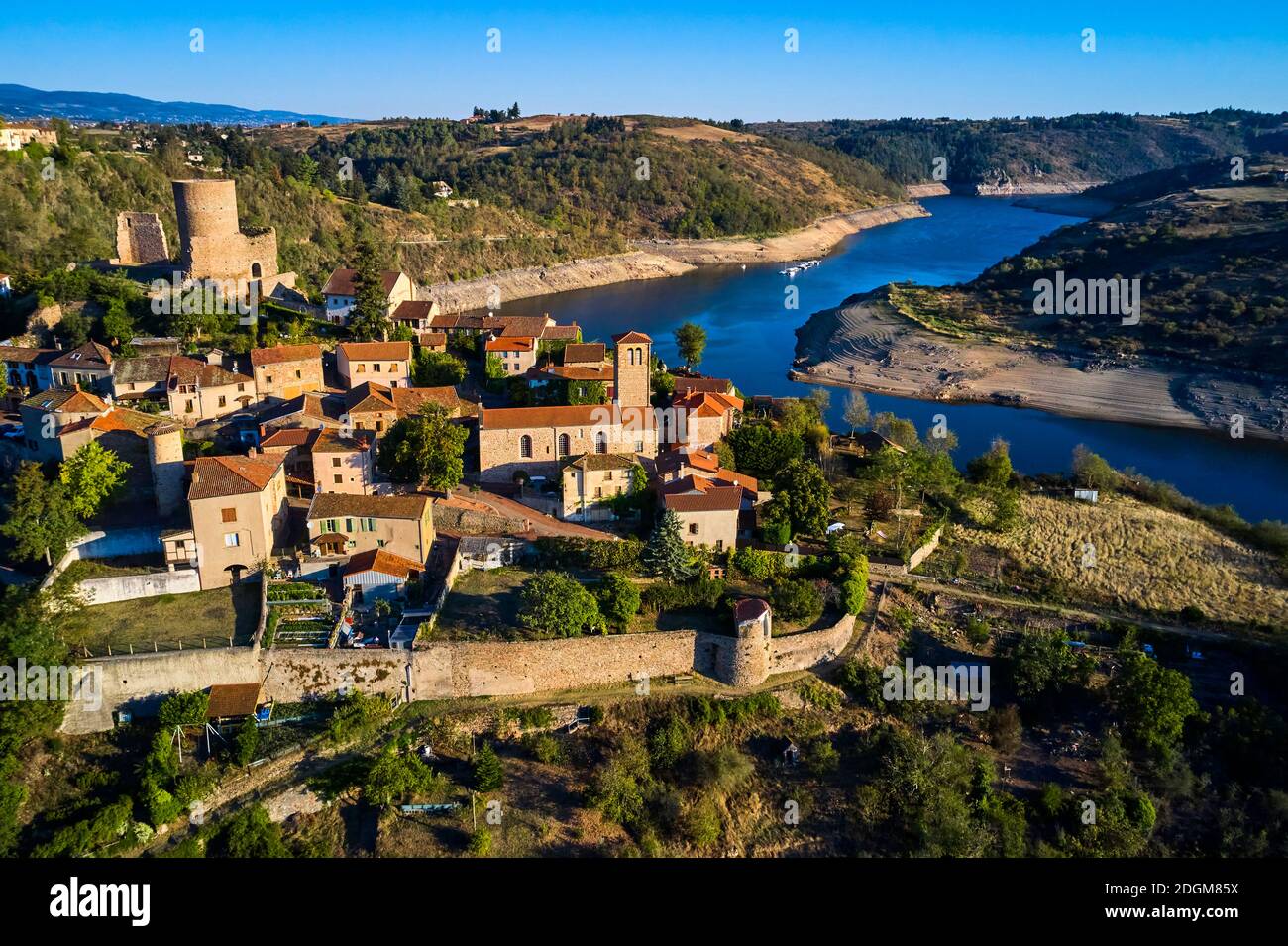France, Loire (42), Saint-Jean-Saint-Maurice-sur-Loire, Loire valley  (aerial view Stock Photo - Alamy