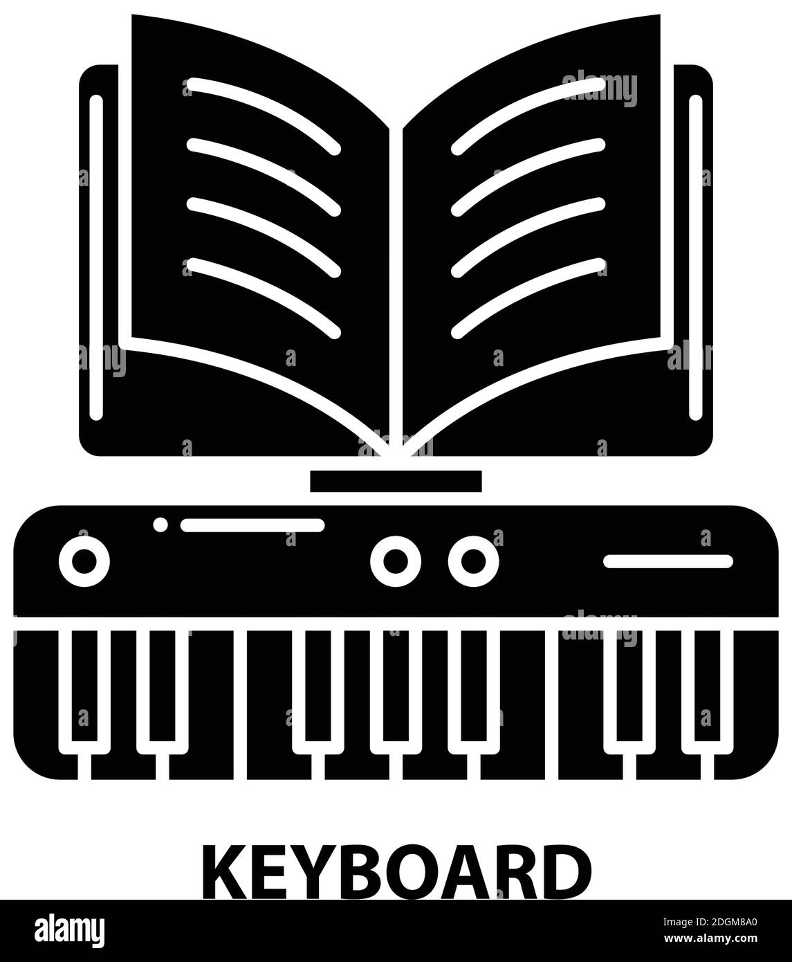 keyboard icon, black vector sign with editable strokes, concept illustration Stock Vector