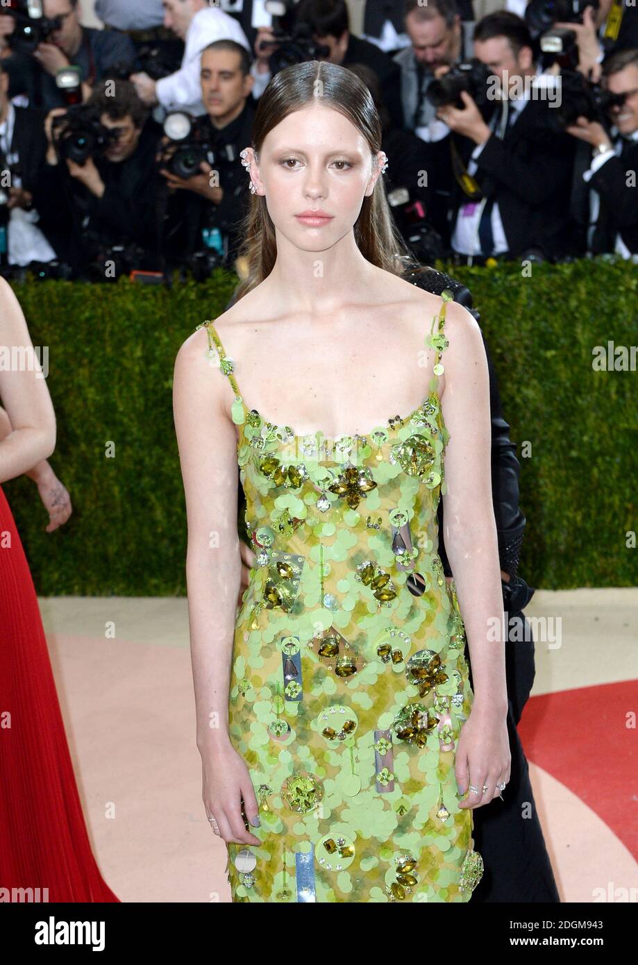 Mia Goth attending The Metropolitan Museum of Art Met Gala 2016, in New