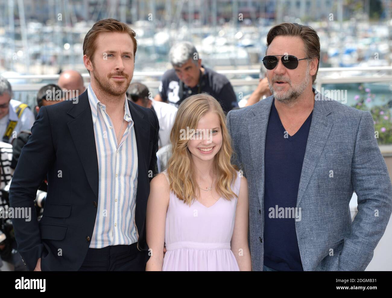 Ryan Gosling, Angourie Rice and Russell Crowe attending the The Nice
