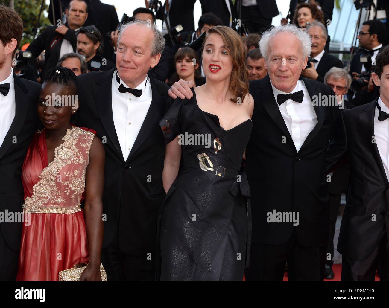 Nadege Ouedraogo, Luc Dardenne, Adele Haenel and Jean-Pierre Dardenne  attending The Unknown Girl premiere, held at the Palais De Festival. Part  of the 69th Cannes Film Festival in France. (Mandatory credit: Doug