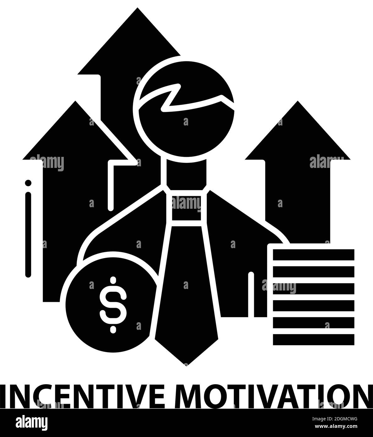 incentive motivation icon, black vector sign with editable strokes, concept illustration Stock Vector