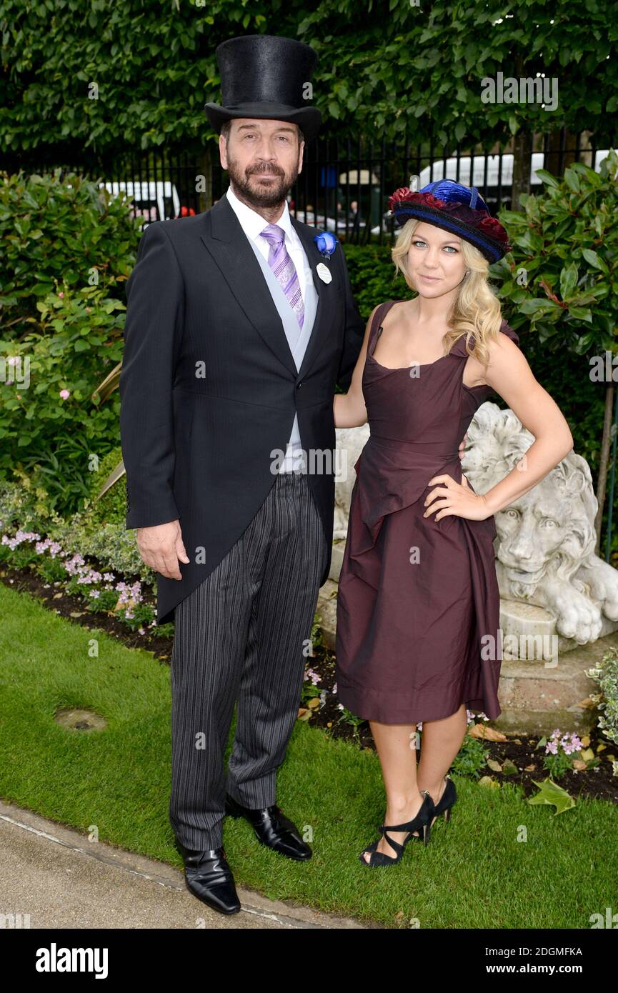 Nick Knowles and Jessica Rose Moor arriving for day three of Royal Ascot Stock Photo