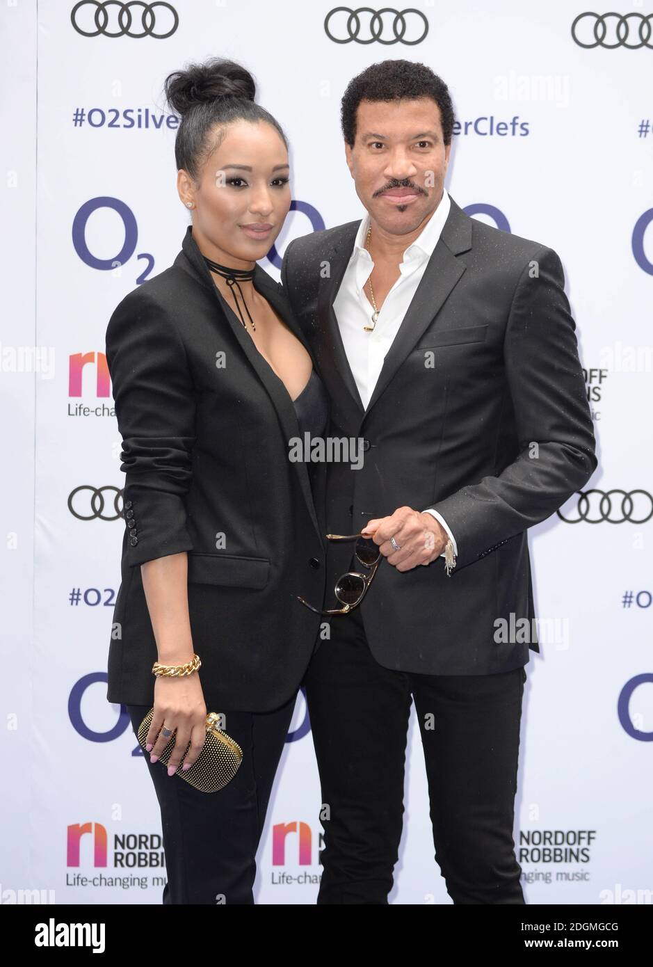 Lisa Parigi and Lionel Richie attending the O2 Silver Clef Awards, in  association with Nordoff Robbins,