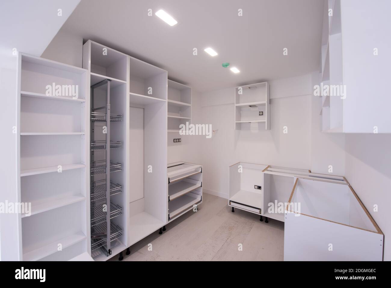 Work in progress on the kitchen interior Stock Photo - Alamy