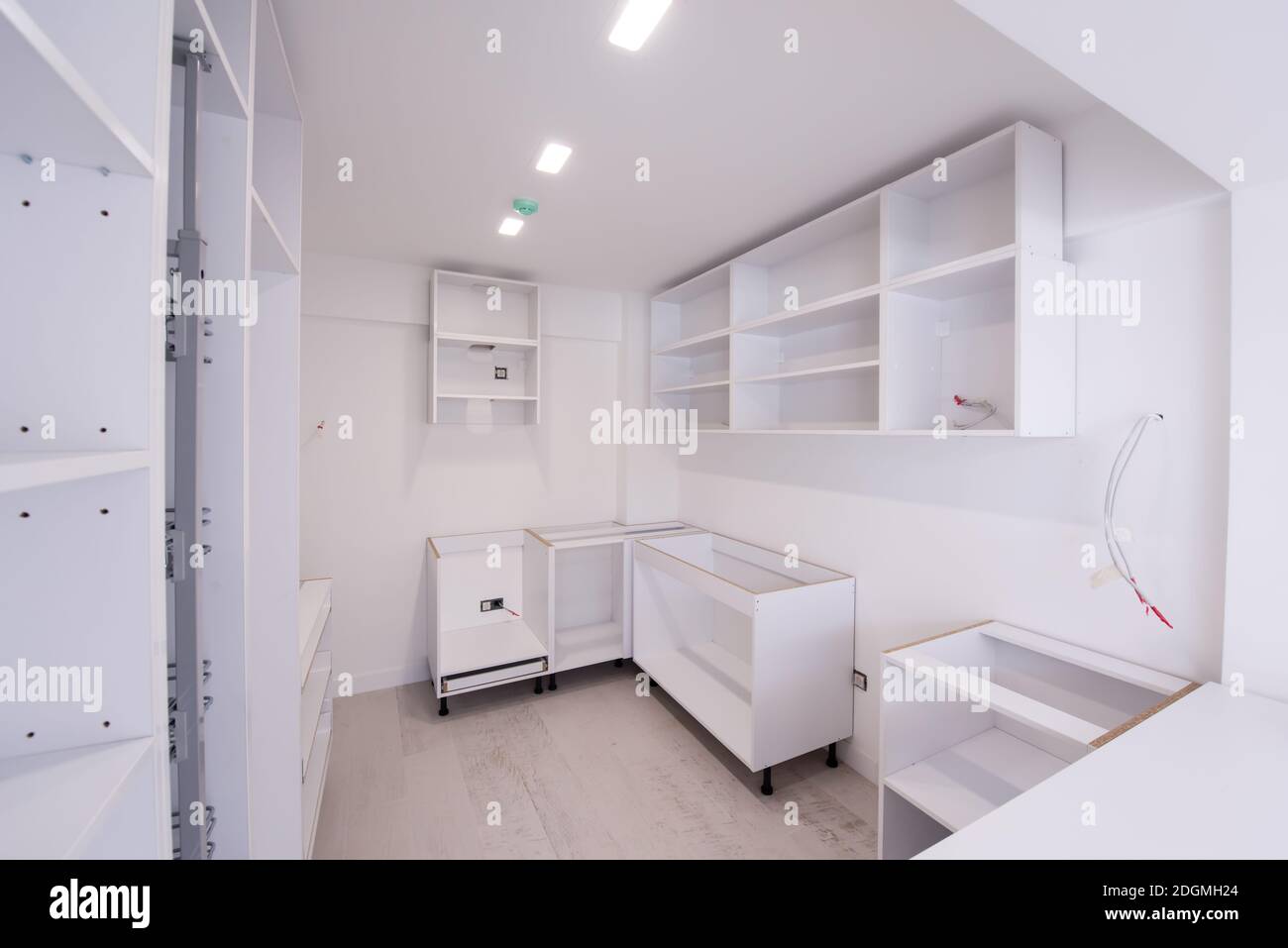 Work in progress on the kitchen interior Stock Photo - Alamy
