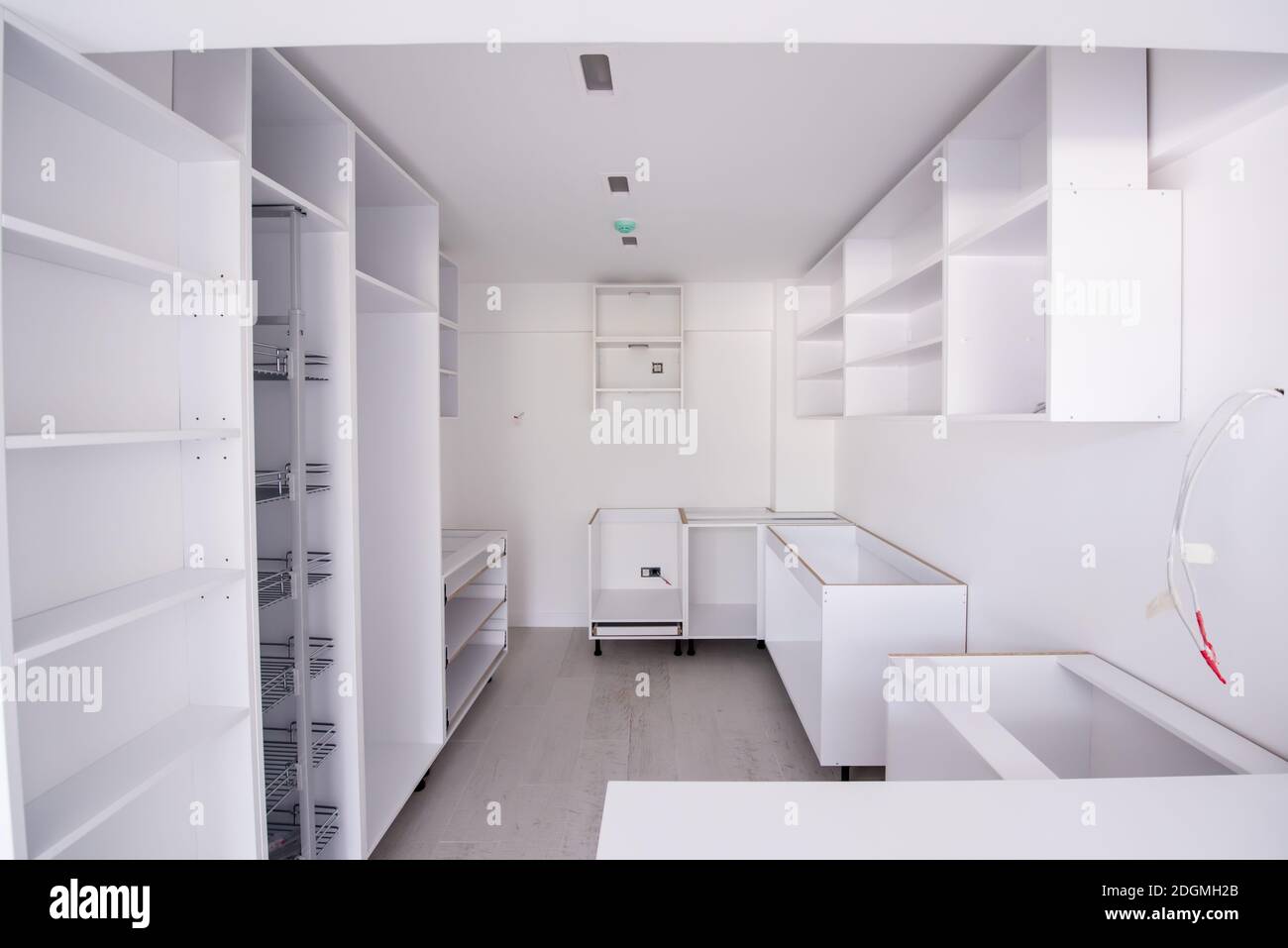 Work in progress on the kitchen interior Stock Photo - Alamy