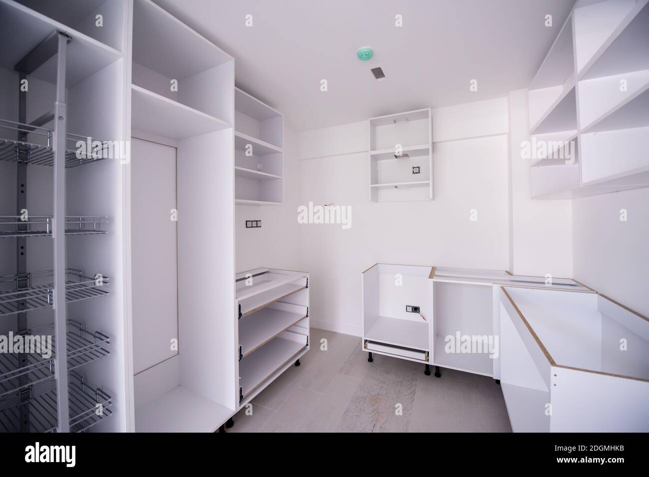 Work in progress on the kitchen interior Stock Photo - Alamy