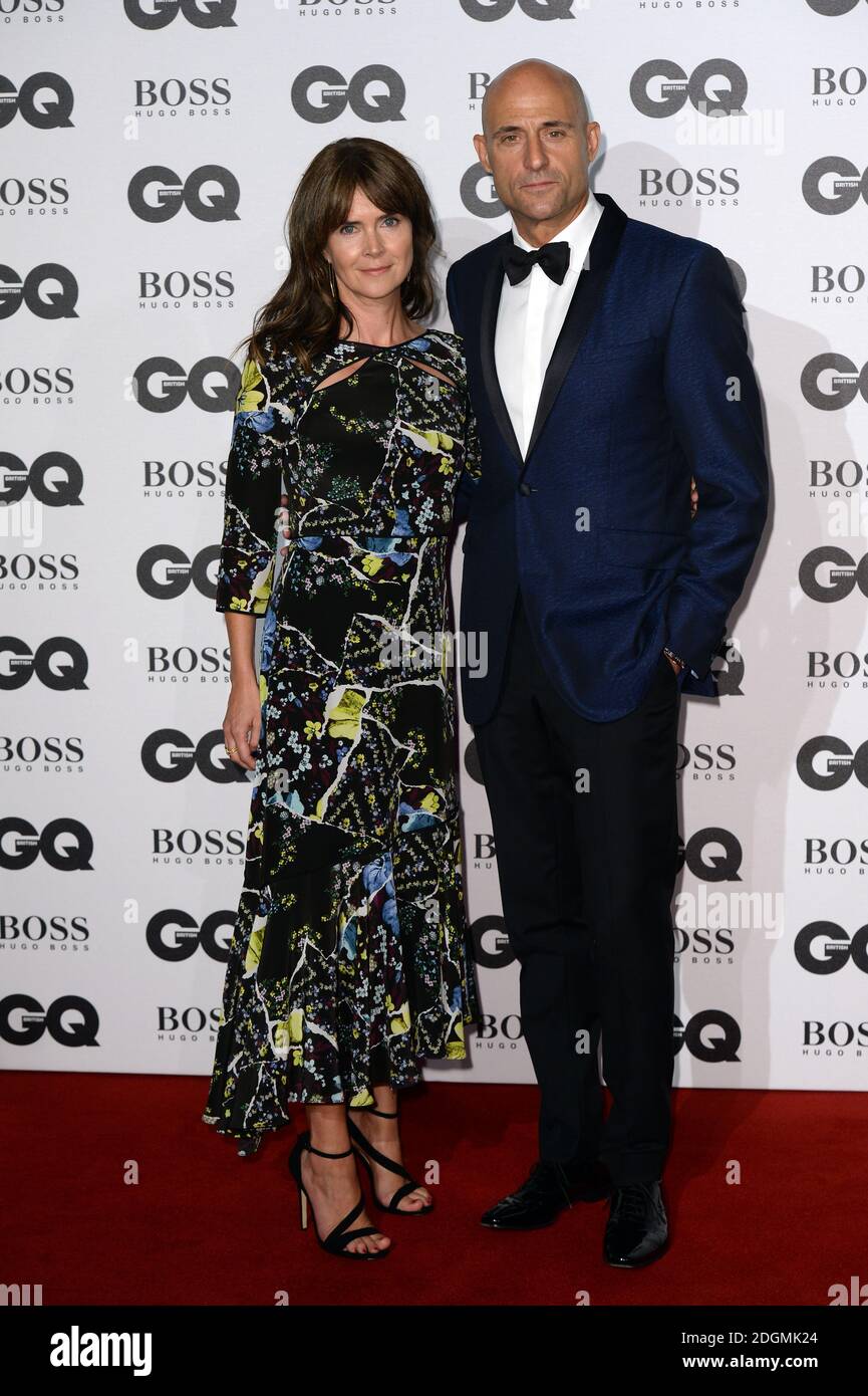 Mark Strong and Liza Marshall attending the GQ Men of the Year Awards 2016 at the Tate Modern, London. Stock Photo