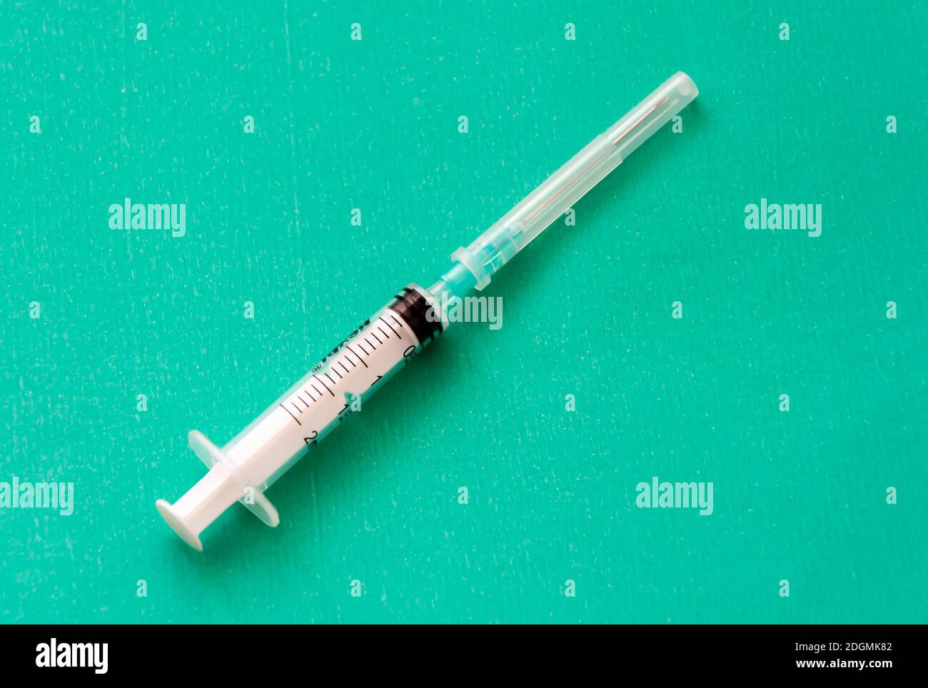 Disposable syringe. Medical equipment for injection concept Stock Photo