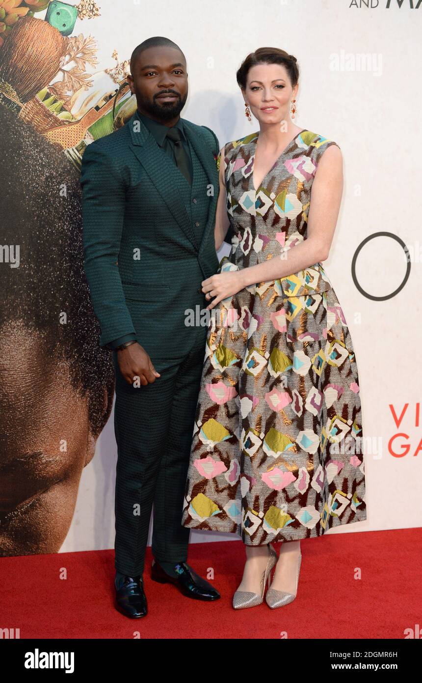 David Oyelowo and wife Jessica Oyelowo arriving at the Queen of Katwe