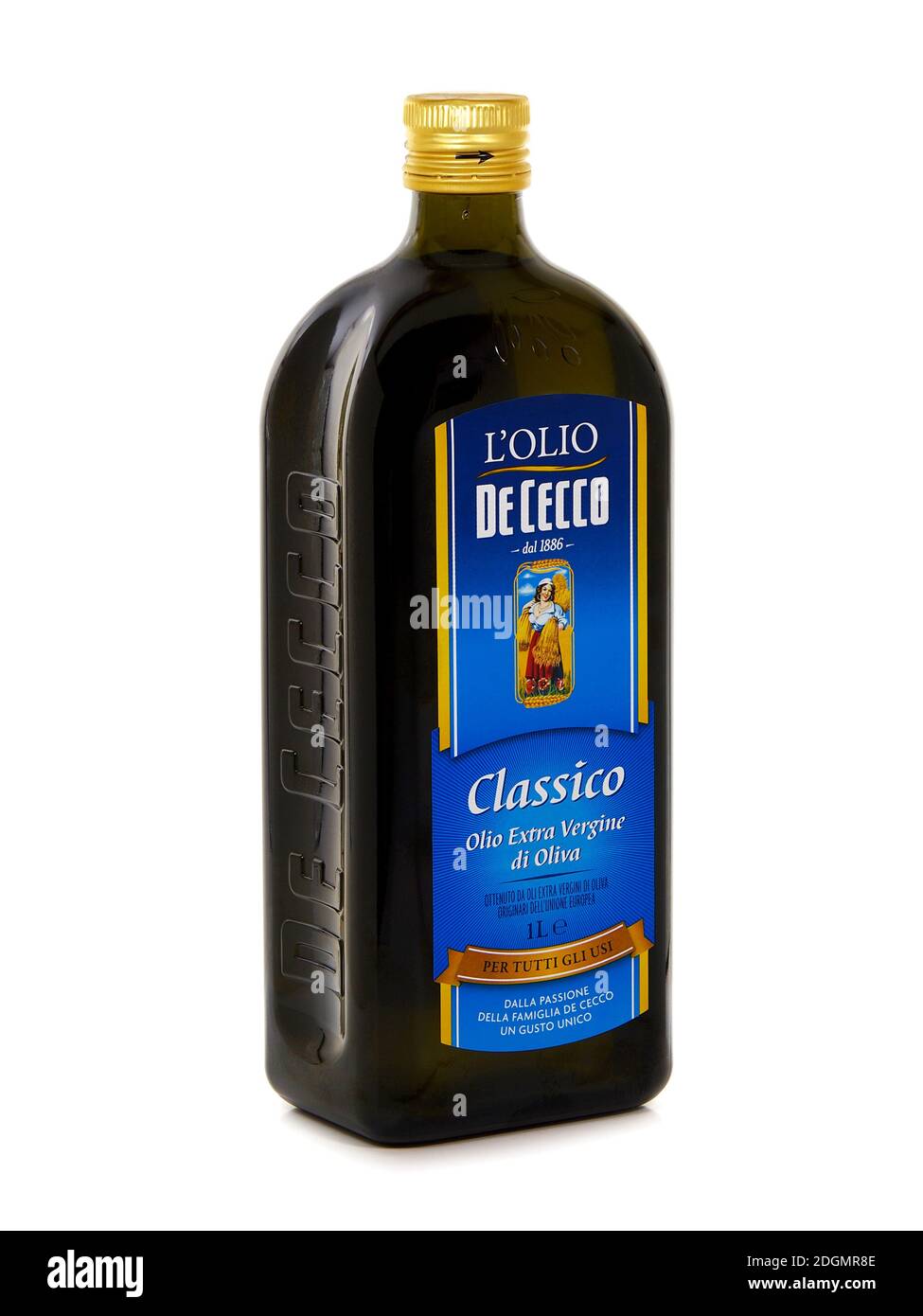 BUCHAREST, ROMANIA - JUNE 21, 2016. De Cecco Classico extra virgin ...