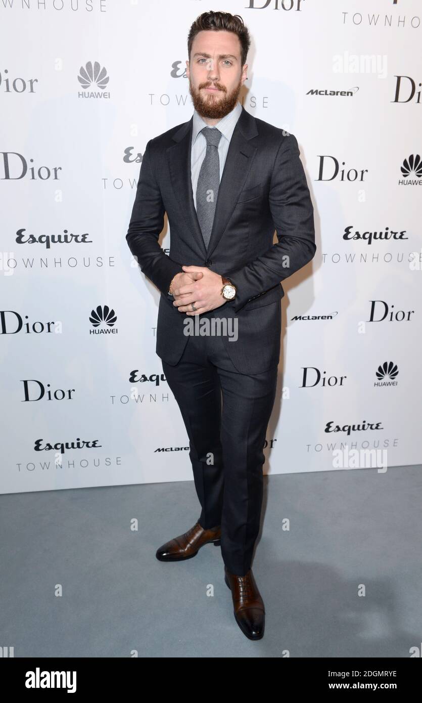 Aaron Taylor-Johnson attending The Esquire Townhouse with Dior launch at Carlton Terrace in London. The event is a curated series of live talks, interviews, screenings and masterclasses showcasing the best in the world of style, sport, tech, travel, food and film.  Picture date: Wednesday October 12, 2016. Photo credit should read: Doug Peters/ EMPICS Entertainment. Stock Photo