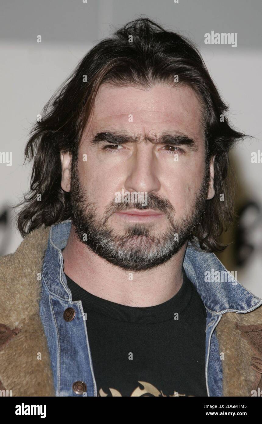 Eric Cantona arriving for the launch of the Nike 'Joga Bonito' football  movement. Portuguese for 'Play Beautiful', the Joga Bonito movement was  started by Eric Cantona. The party was held at The