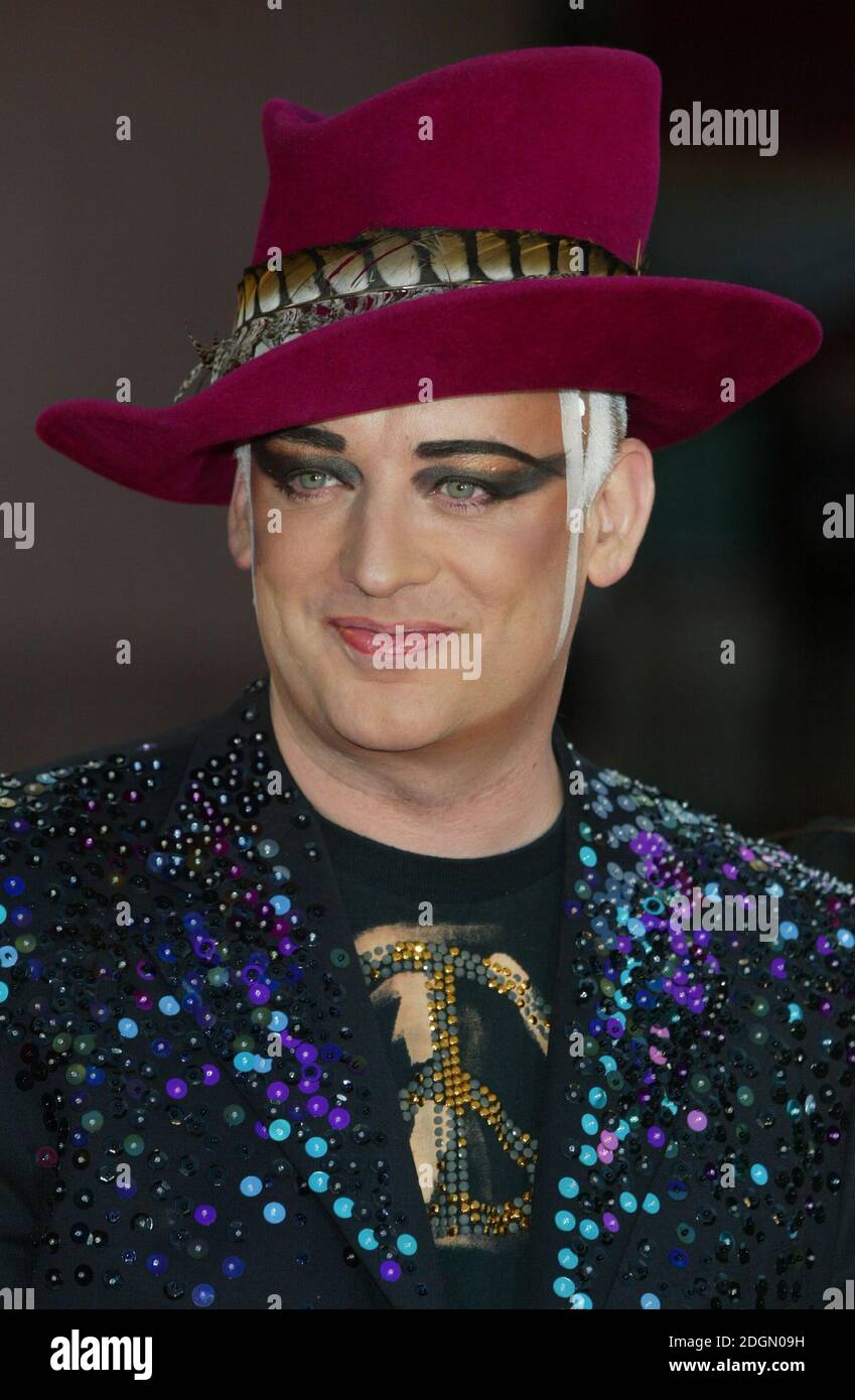 Boy arriving at the Brit Awards 2006, Earls Court, London. Â