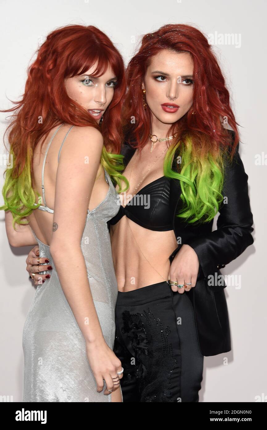 Dani Thorne and Bella Thorne arriving for the 2016 American Music