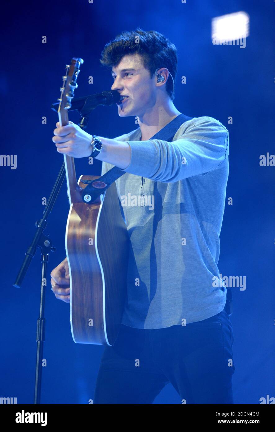 Shawn Mendes On Stage At The Capital Fm Jingle Bell Ball 2016 With Coca 