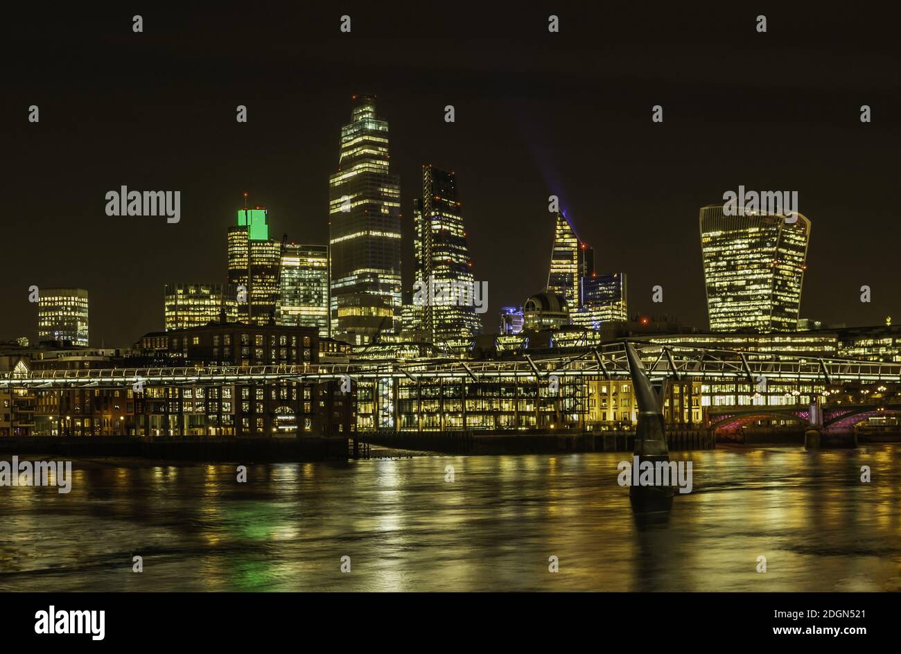 London at Night Stock Photo