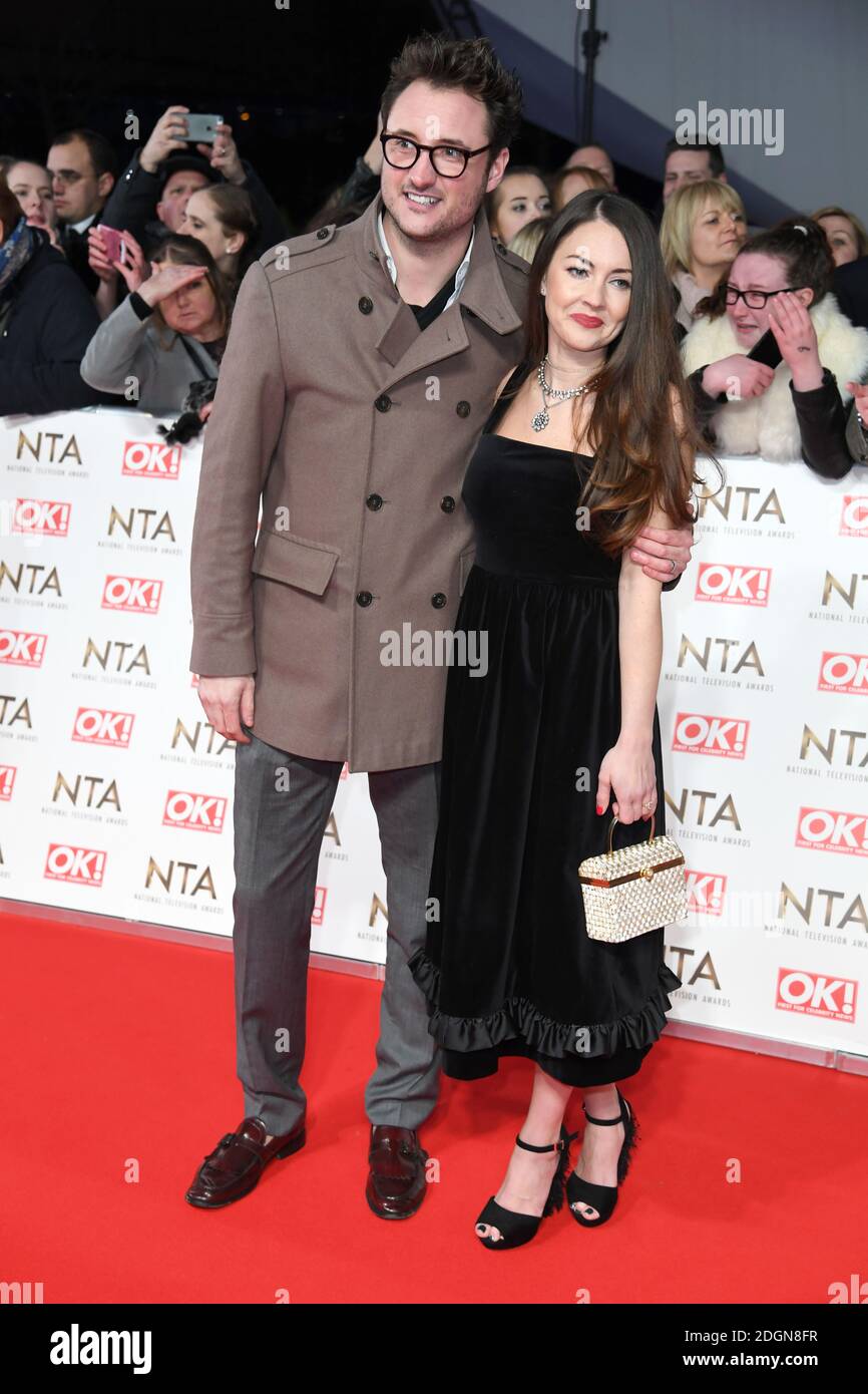 James Bye and Lacey Turner  attending the National Television Awards 2017 held at the O2, London. Photo credit should read: Doug Peters/EMPICS Entertainment Stock Photo