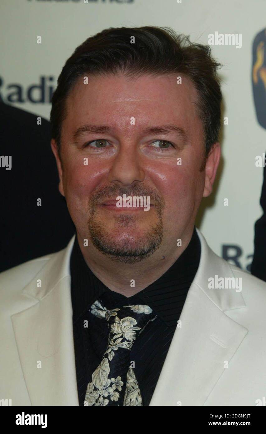 Ricky Gervais photographed at the BAFTA Television Awards held at the