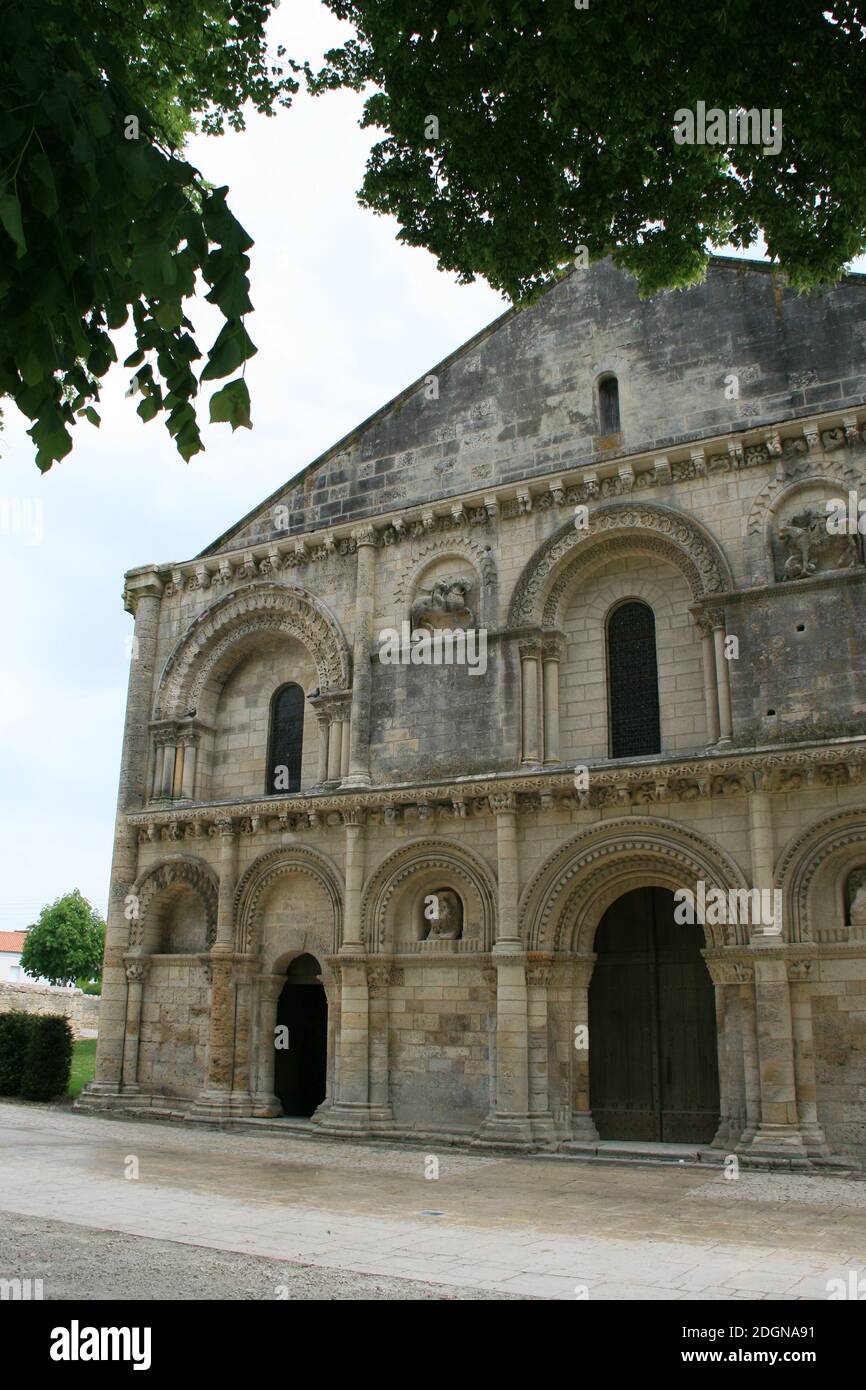 notre-dame church in surgères in france Stock Photo