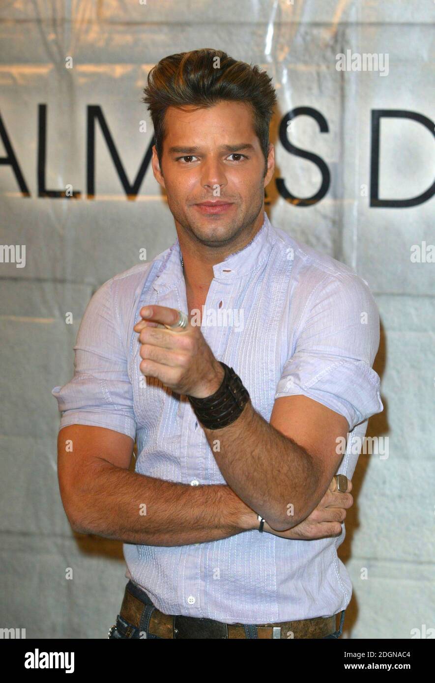 Ricky Martin launching his new album Alma Del Silencio in Rotterdam,  Holland. Half length, wrist band, quiff. Â©Doug Peters/allaction.co.uk  Stock Photo - Alamy