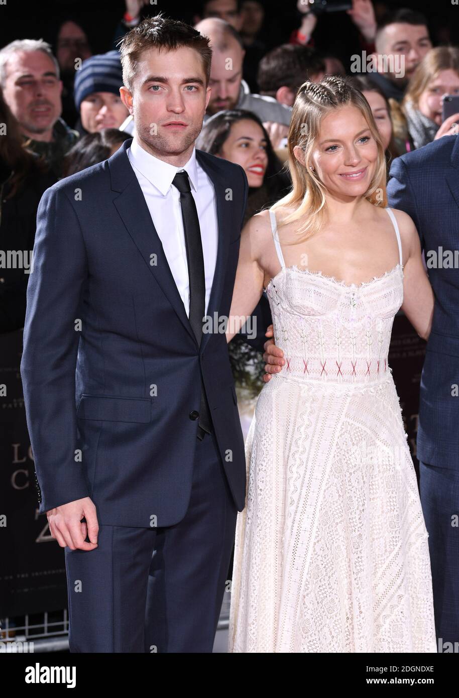 Robert Pattinson and Sienna Miller arriving at the UK Premiere of Lost