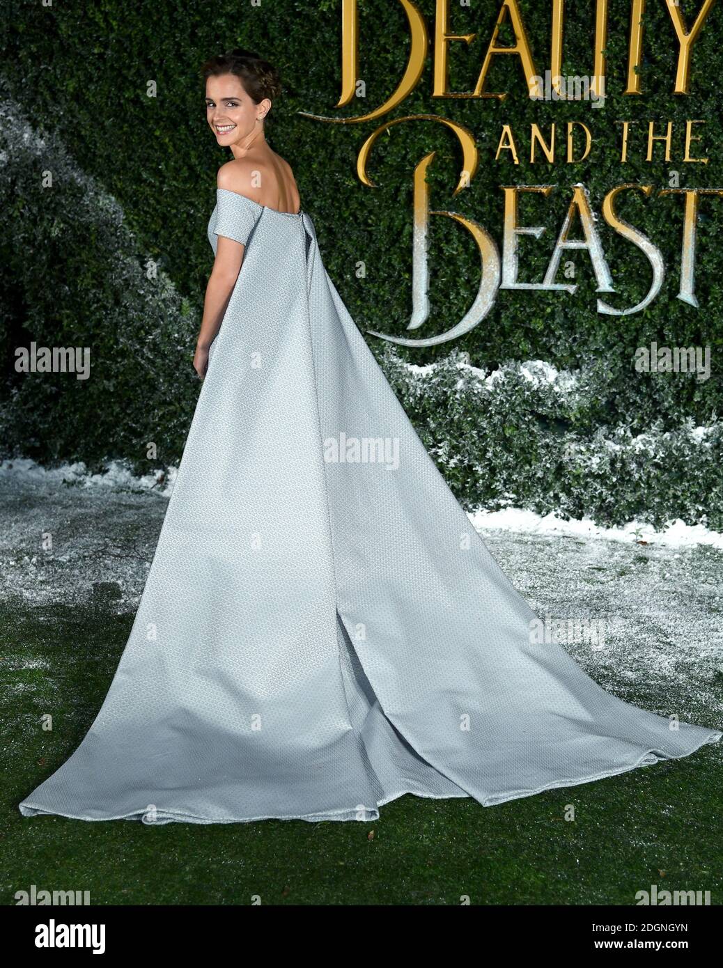 Emma Watson attending the Beauty and The Beast Launch Event held at Spencer  House, St James's Place, London. Picture credit should read Doug Peters/  EMPICS Entertainment Stock Photo - Alamy, image size:1038x1390