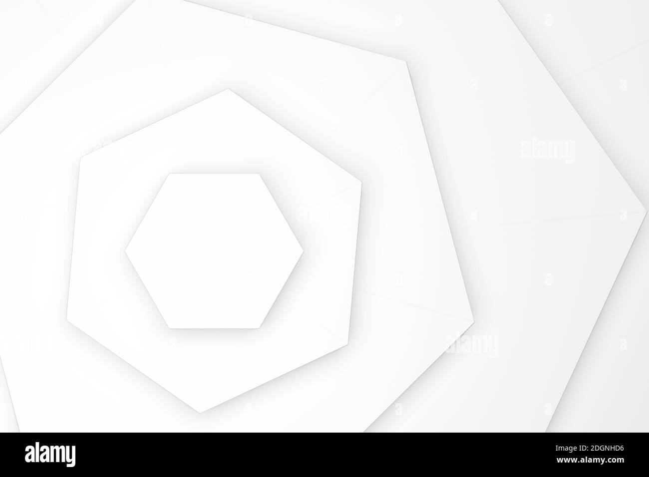 Abstract white hexagon pattern as background - 3D Illustration Stock ...