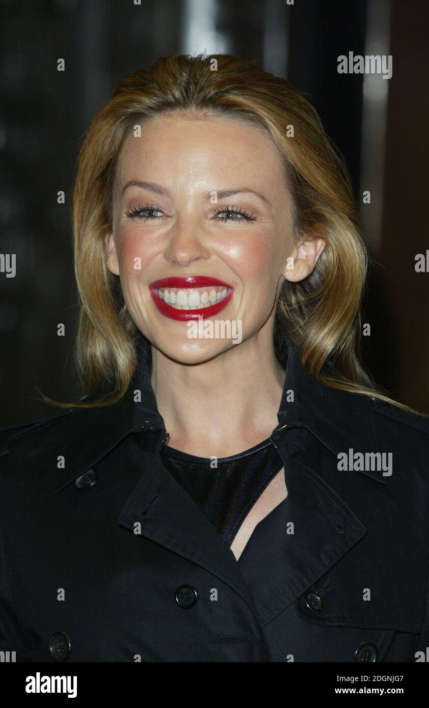 Kylie Minogue and models in macs at Selfridges in London for the launch of  Body Craze . Headshot, red lipstick. Â©doug peters/allaction.co.uk Stock  Photo - Alamy