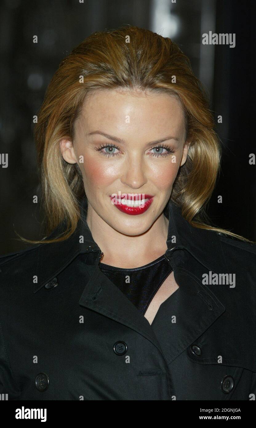 Kylie Minogue and models in macs at Selfridges in London for the launch ...