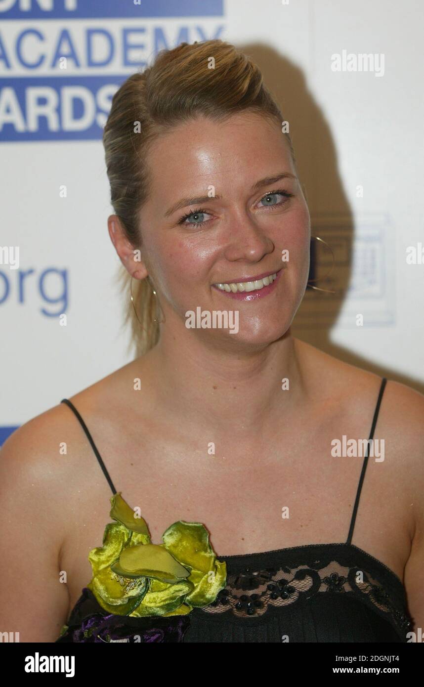 Edith Bowman at the Sony Radio Academy Awards held at the Grosvenor House Hotel in Londons Park Lane. Headshot, flower.  Â©doug peters/allaction.co.uk  Stock Photo