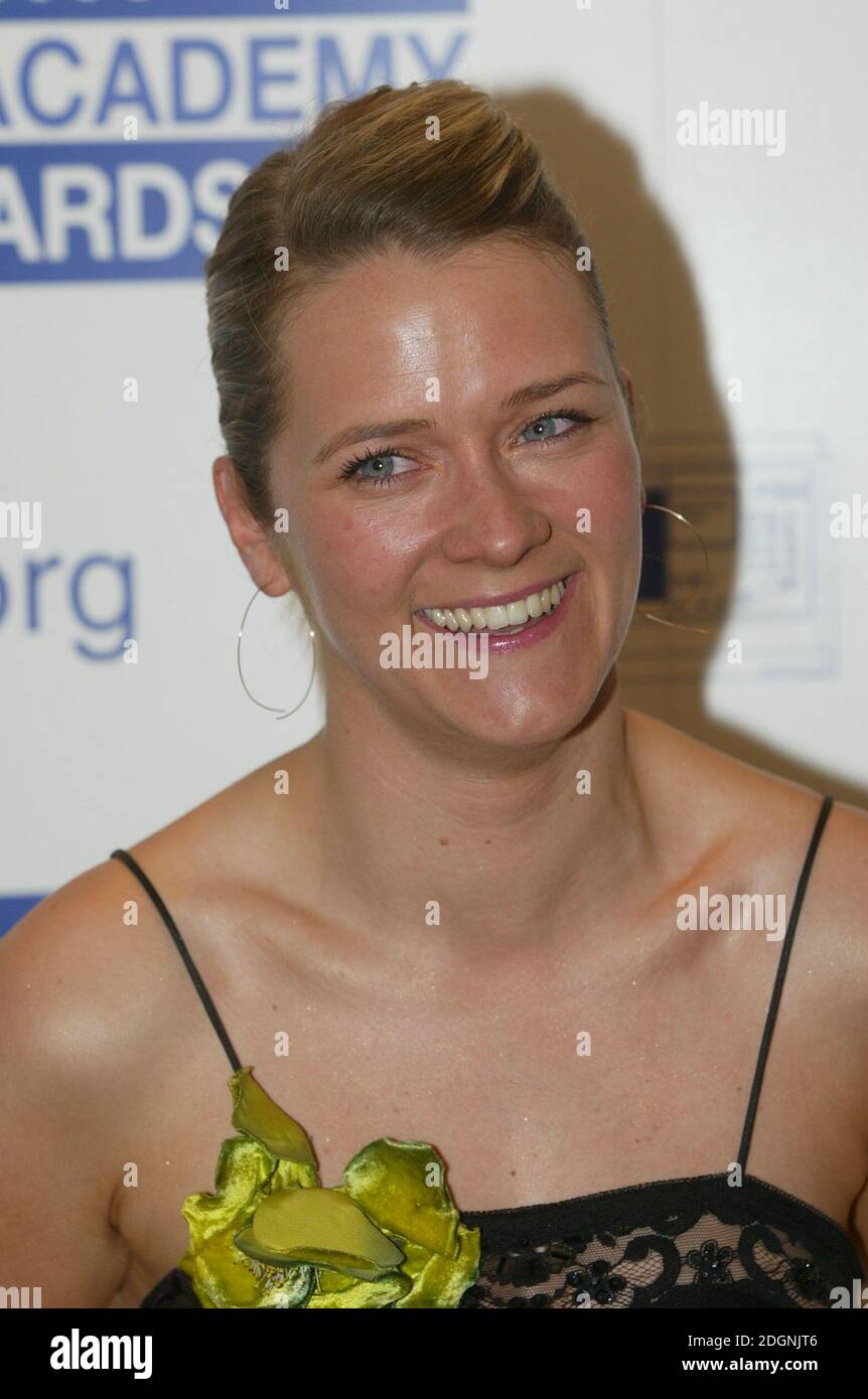 Edith Bowman at the Sony Radio Academy Awards held at the Grosvenor House Hotel in Londons Park Lane. Headshot, flower.  Â©doug peters/allaction.co.uk  Stock Photo