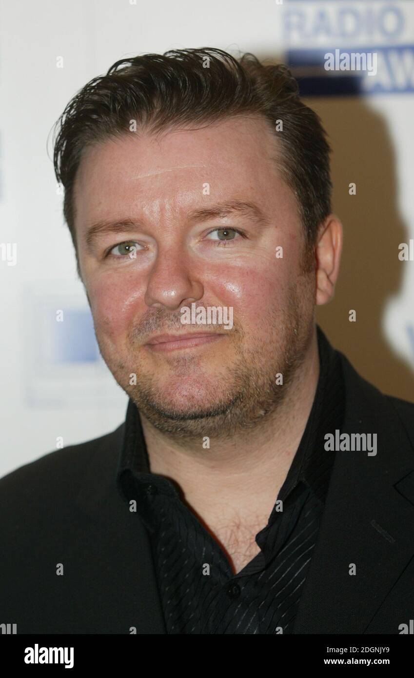 Ricky Gervais at the Sony Radio Academy Awards held at the Grosvenor House Hotel in Londons Park Lane. Headshot.  Â©doug peters/allaction.co.uk  Stock Photo