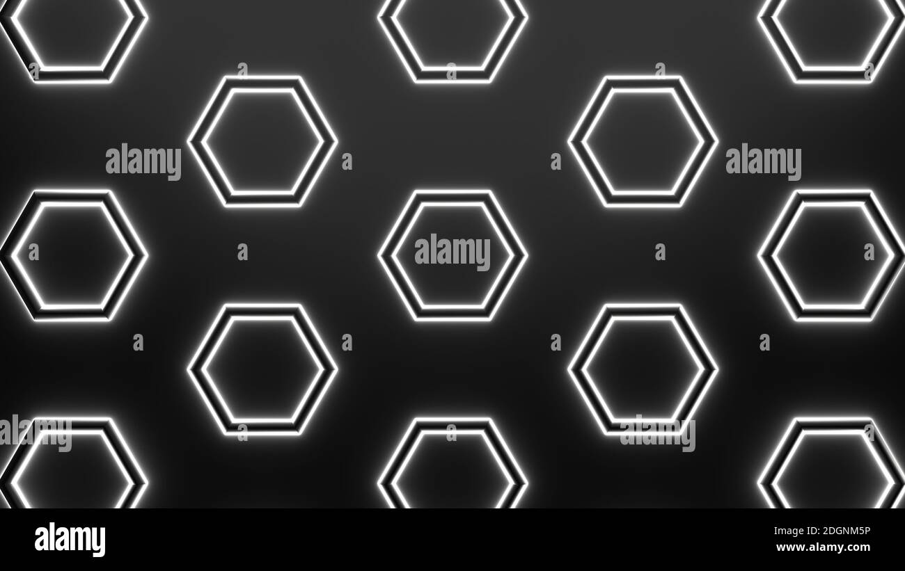 Abstract hexagon pattern as background - 3D Illustration Stock Photo ...