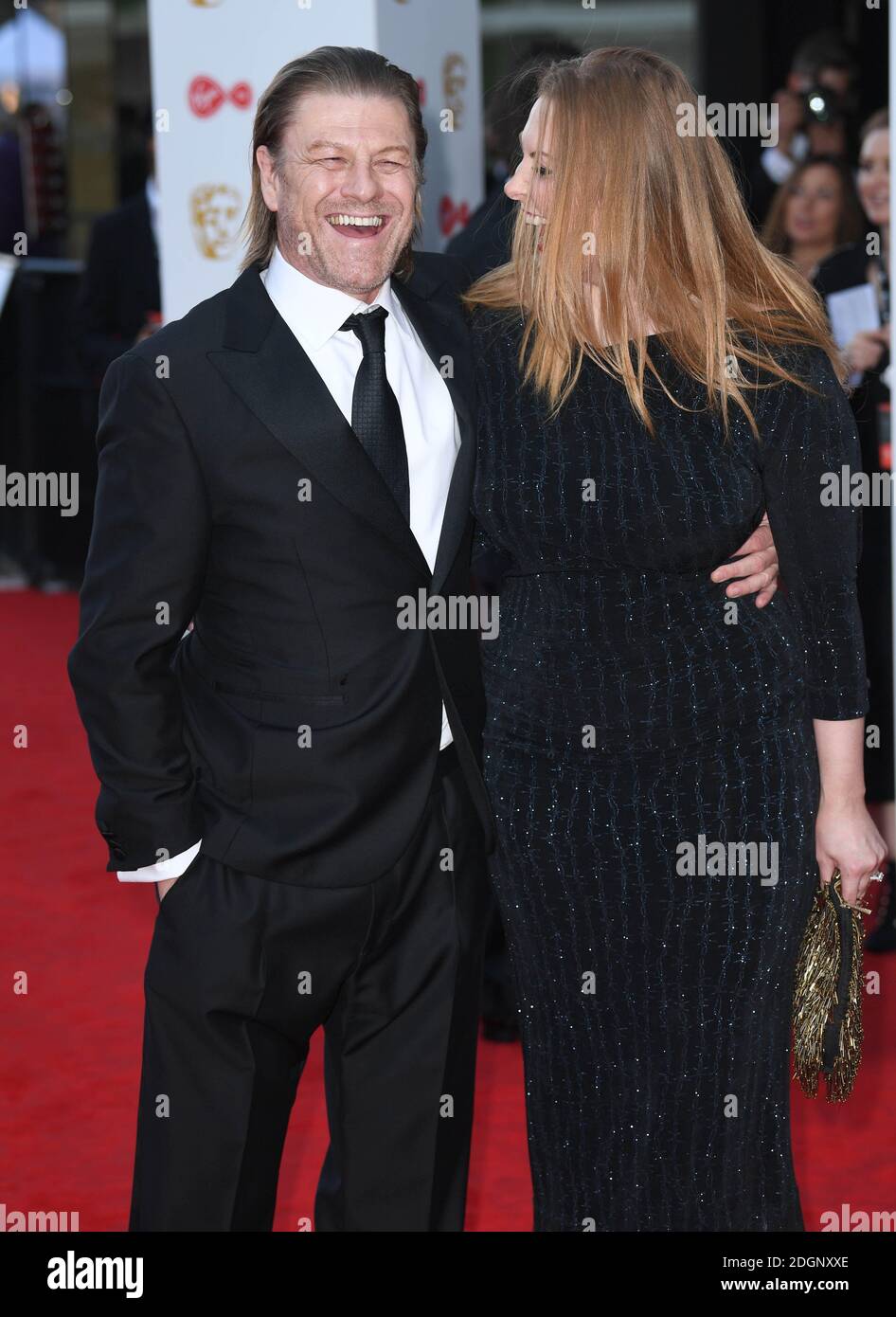 Sean Bean and fiancee Ashley Moore attending the Virgin TV British