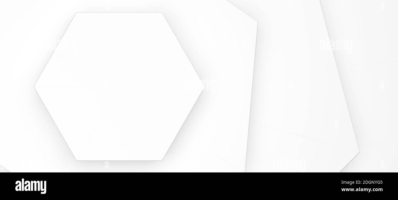 Abstract white hexagon pattern as background - 3D Illustration Stock ...