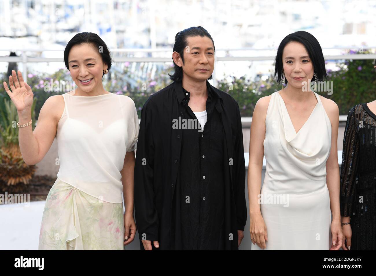 Misuzu Kanno, Masatoshi Nagase and Naomi Kawase attending the Radiance photocall as part of the 70th Cannes Film Festival Stock Photo
