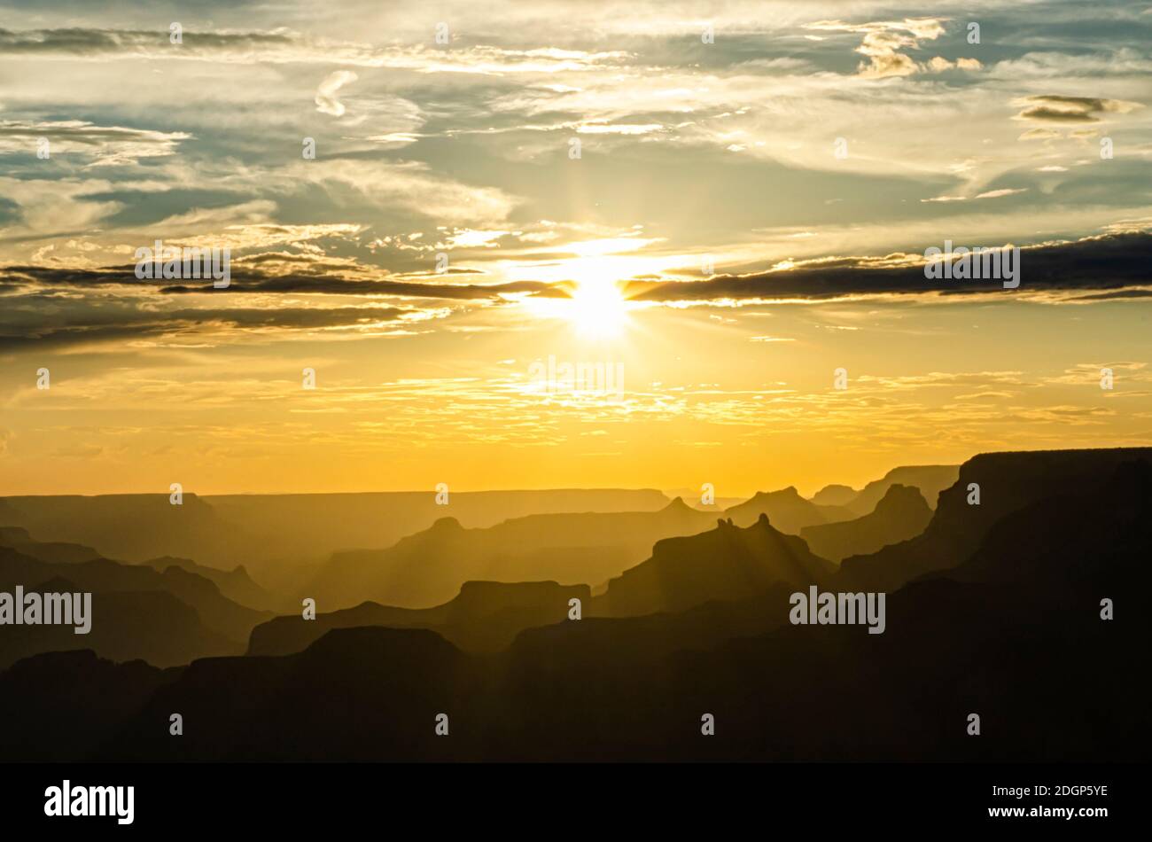Sunset at the Grand Canyon Stock Photo Alamy