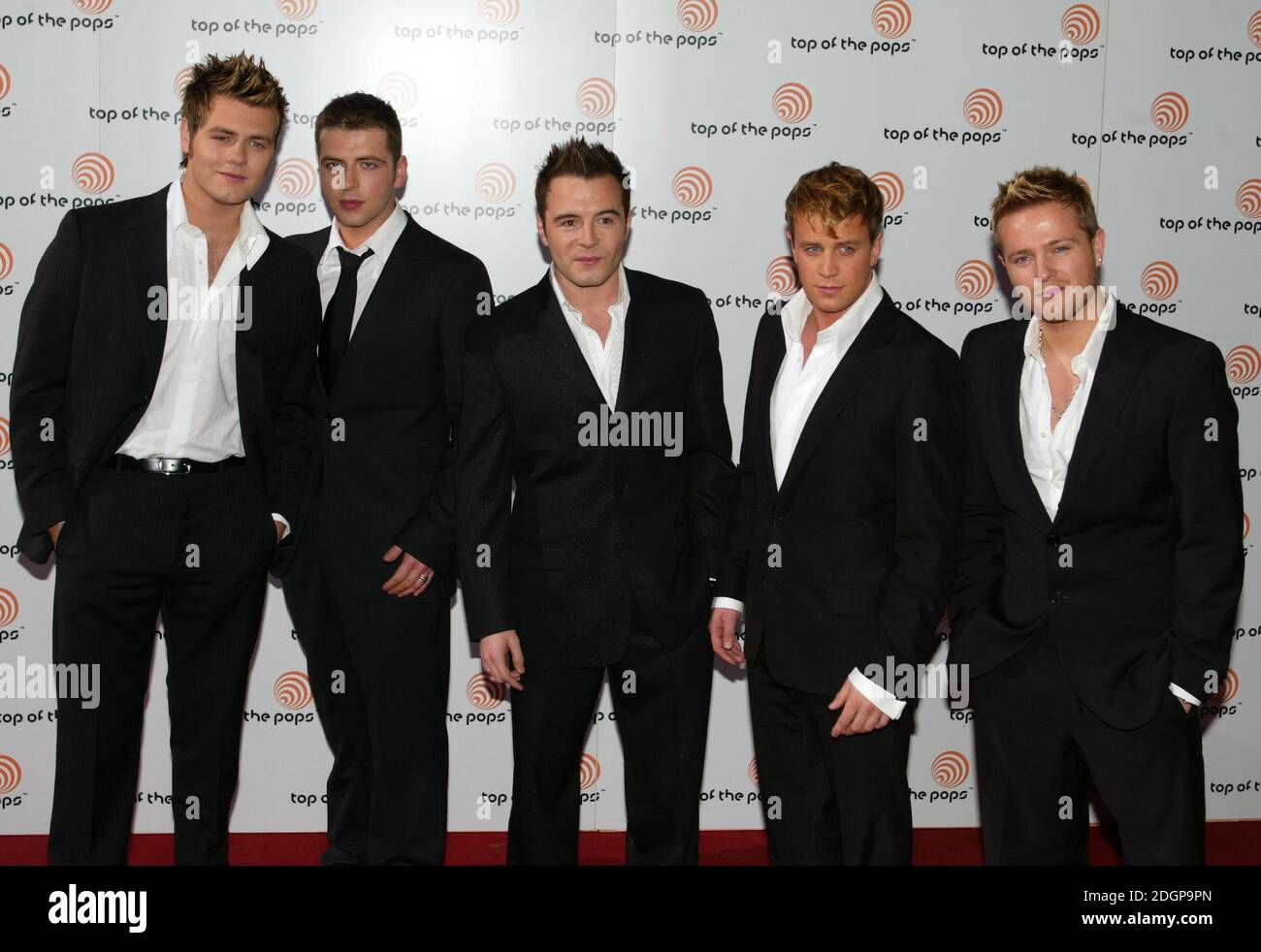Westlife at the launch of the new Top Of The Pops. Â©Doug Peters/allactiondigital.com  Stock Photo