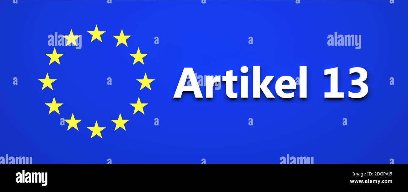 Artikel 13 Stock Photo
