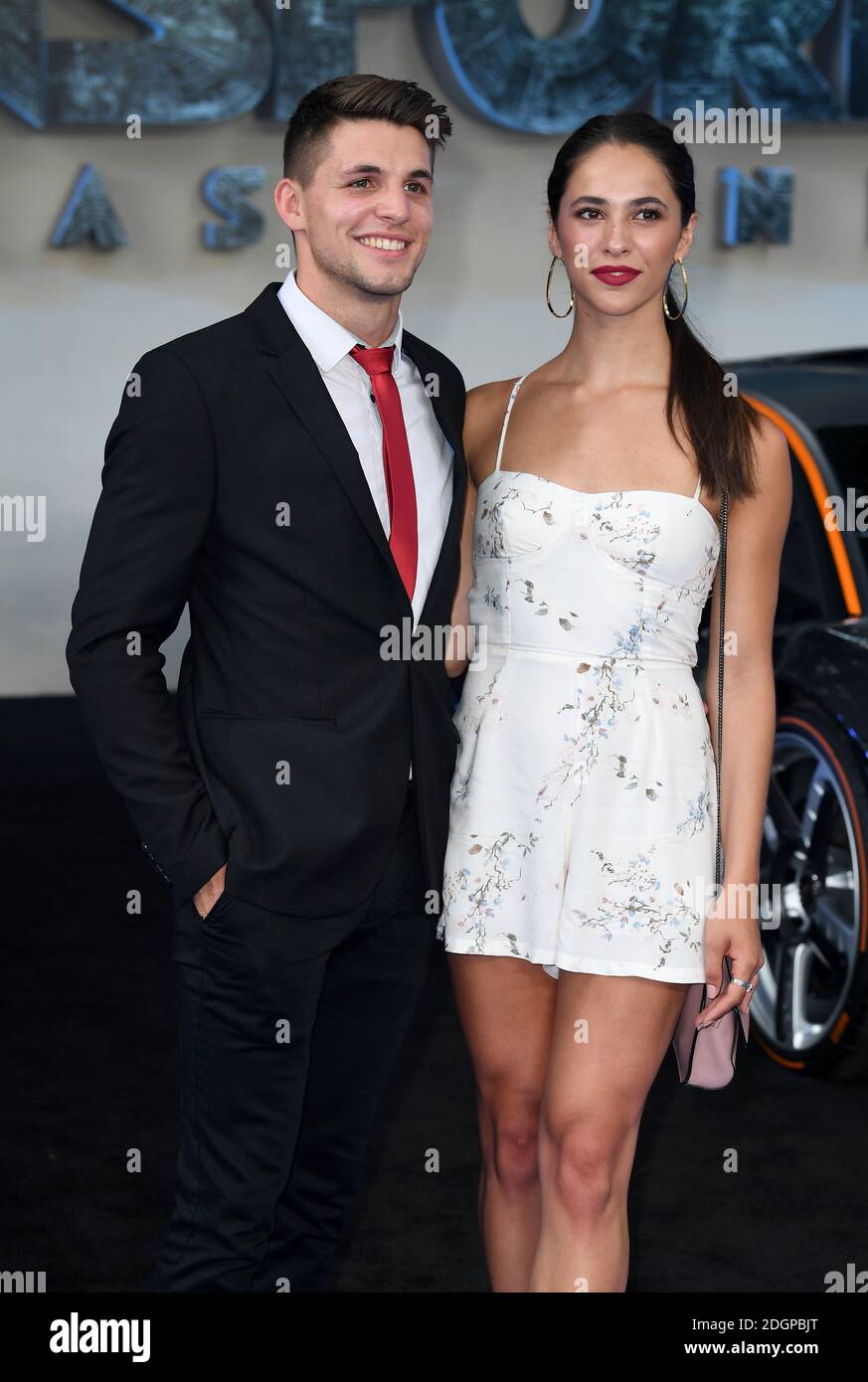 Jack Parr and Zoe Markos-Thresher attending the World Premiere of Transformers: The Last Knight, held at Cineworld Leicester Square, London. Photo credit should read: Doug Peters/EMPICS Entertainment Stock Photo