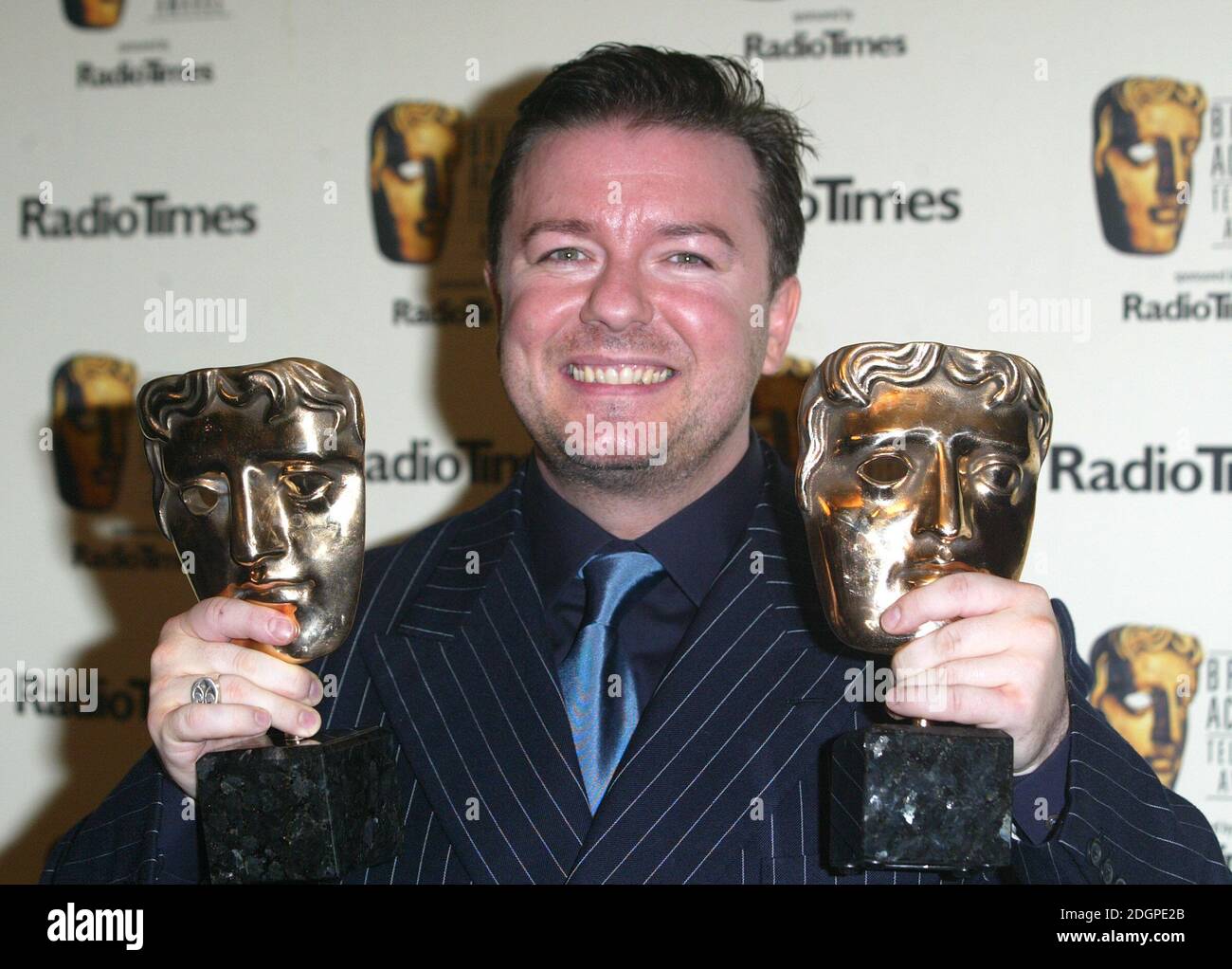 Ricky Gervais at The BAFTA TV Awards, Grovesnor House Hotel, London. Â