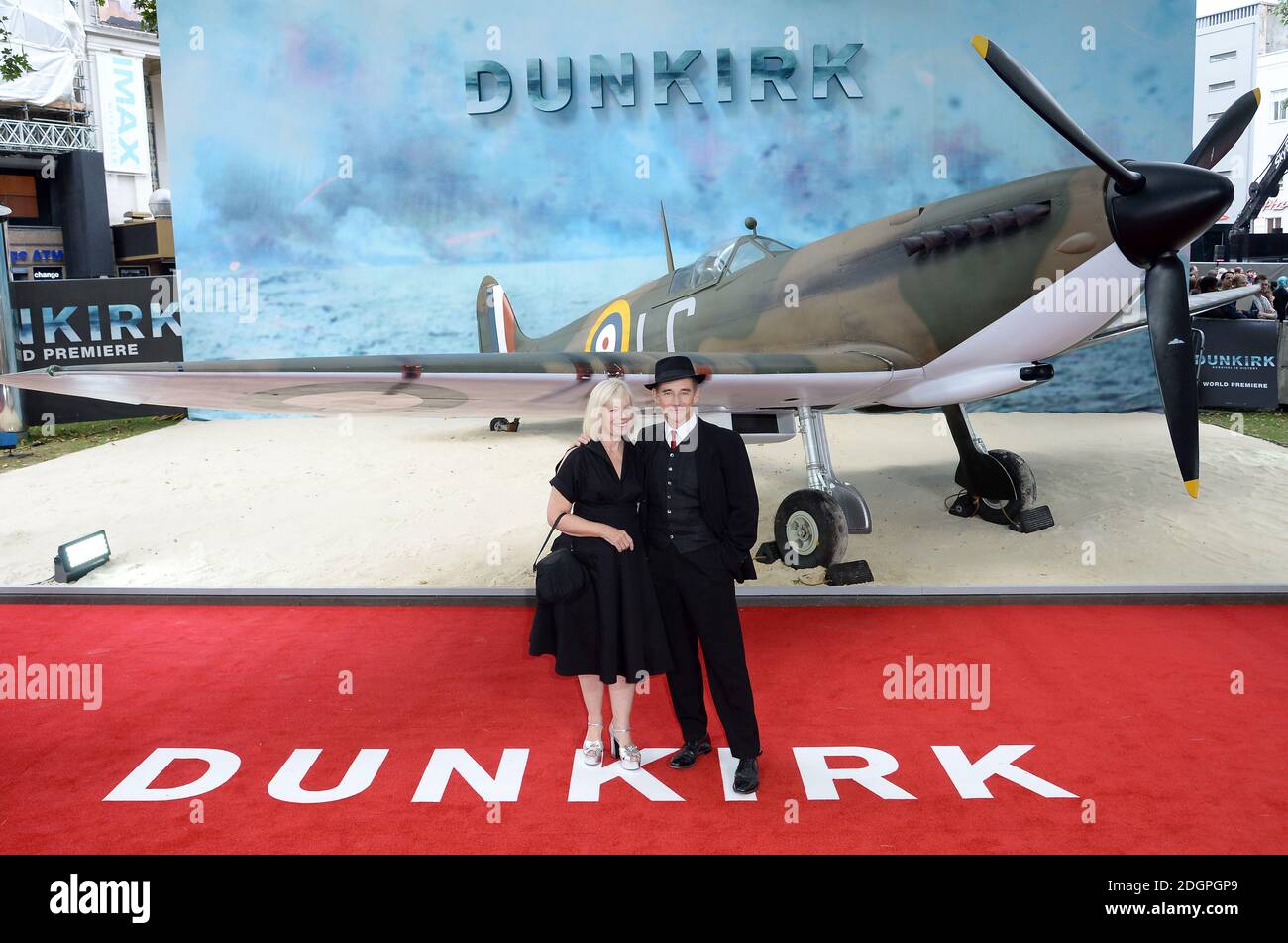 Sir Mark Rylance and Claire van Kampen attending the world premiere of Dunkirk, held at the Odeon cinema in Leicester Square, London. Photo Copyright should read Doug Peters/EMPICS Entertainment Stock Photo