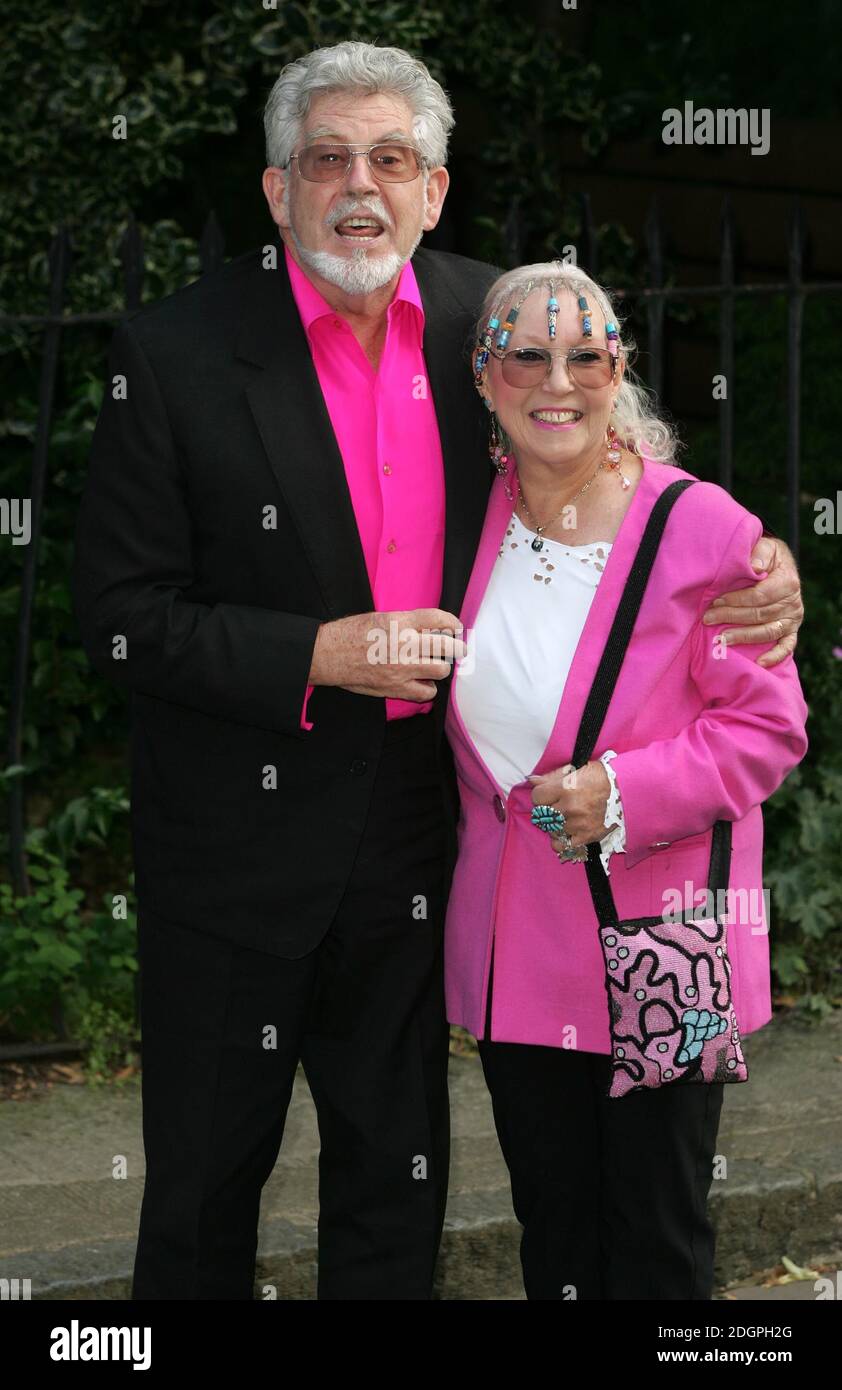 Rolf Harris and his wife attending the David Frost Garden Party in Chelsea, London. Doug Peters/allactiondigital.com  Stock Photo