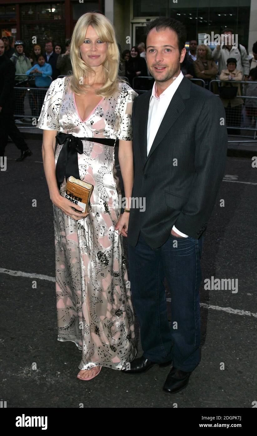 Claudia Schiffer and her husband arriving at the premiere of Layer Cake ...