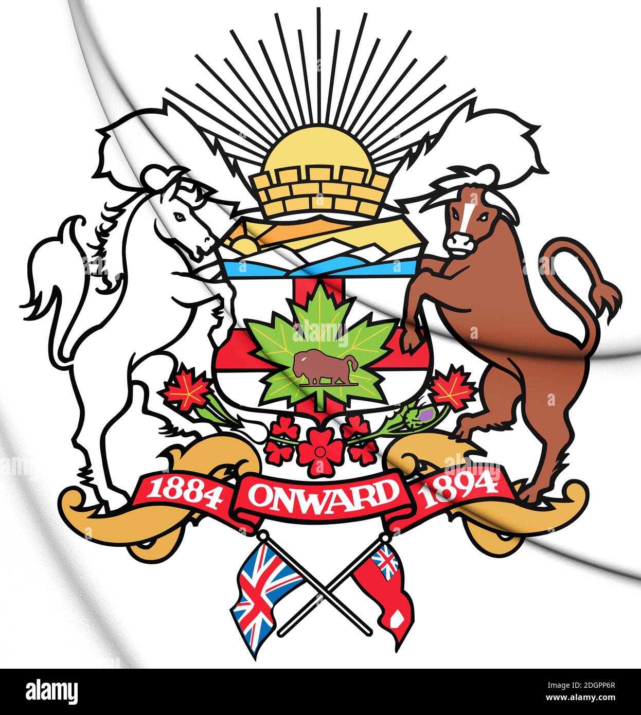Calgary Coat of Arms, Canada. 3D Illustration Stock Photo Alamy