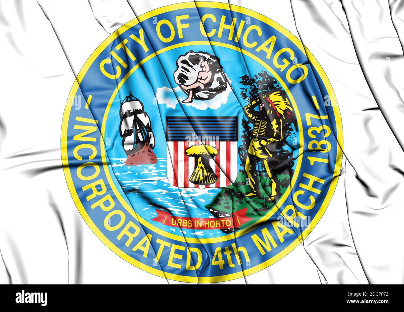 Seal of Chicago (Illinois), USA. 3D Illustration Stock Photo Alamy