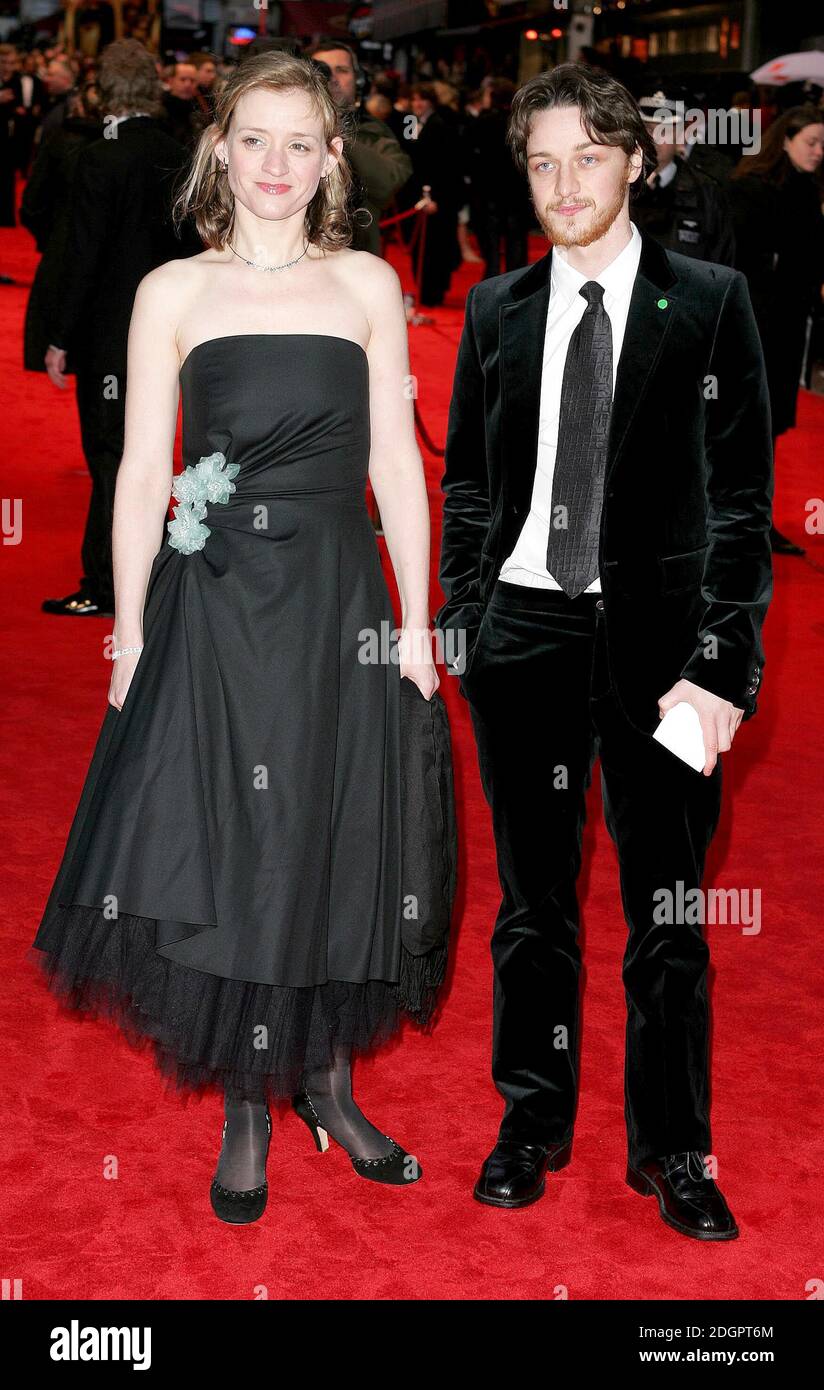 Anne-Marie Duff and James McAvoy arriving at the BAFTA's 2005, Leicester Square, London. Doug Peters/allactiondigital.com  Stock Photo